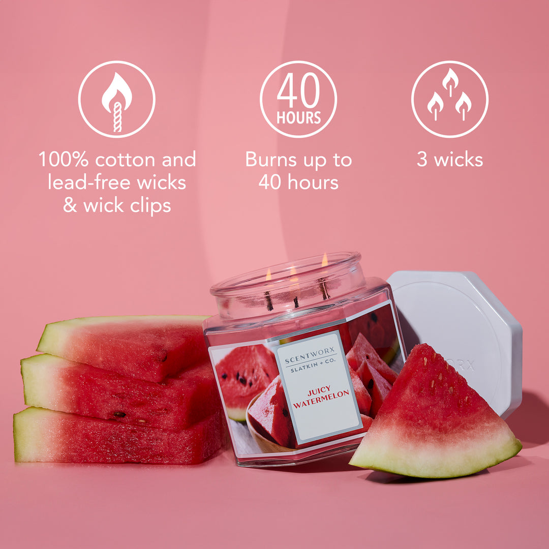 ScentWorx Juicy Watermelon 3-Wick Candle