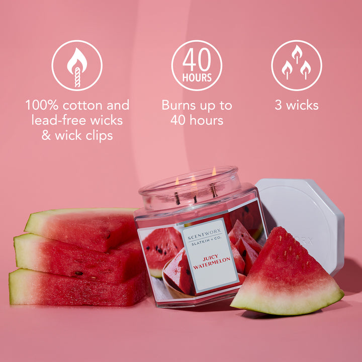 ScentWorx Juicy Watermelon 3-Wick Candle