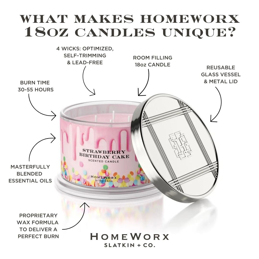 Strawberry Birthday Cake 4-wick Candle