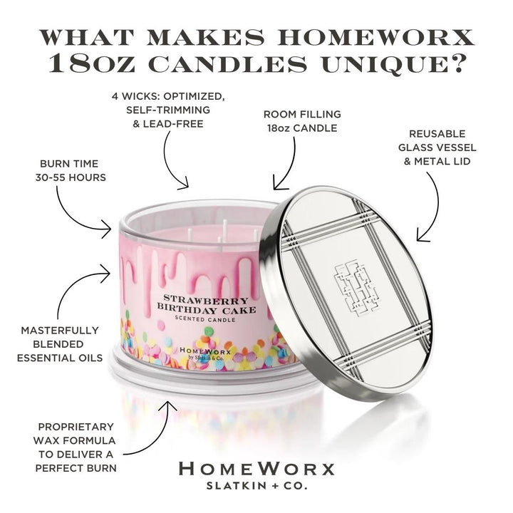 Strawberry Birthday Cake 4-wick Candle