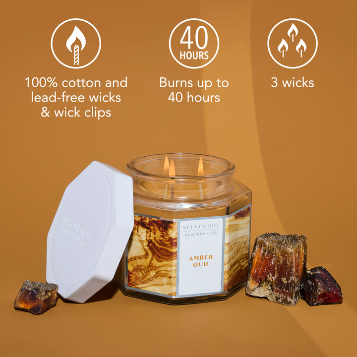 ScentWorx Amber Oud 3-Wick Candle