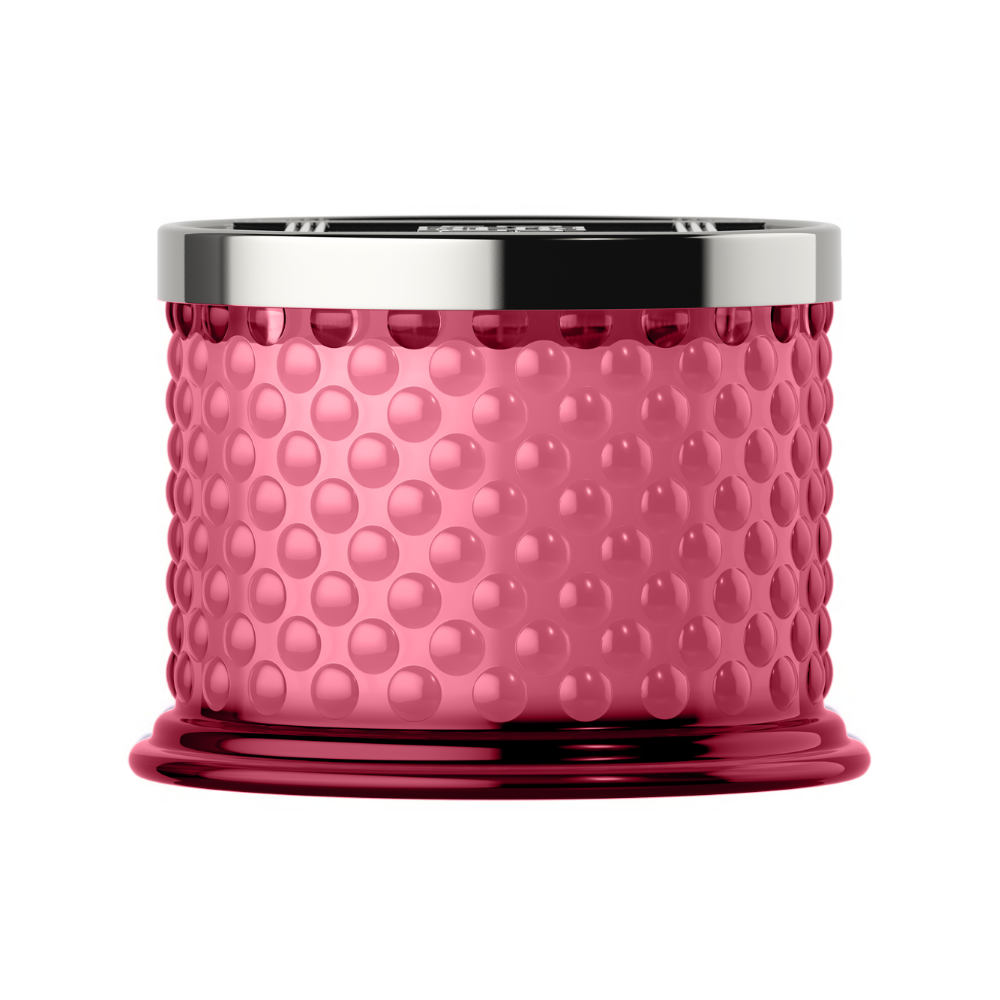 Hibiscus Flower 3-wick Hobnail Candle