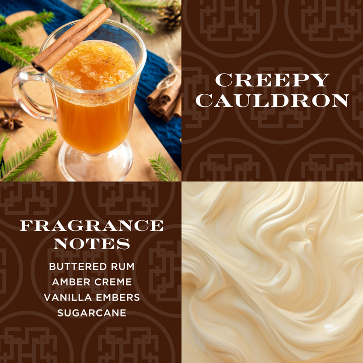 Creepy Cauldron 3-wick Faceted Glass Candle