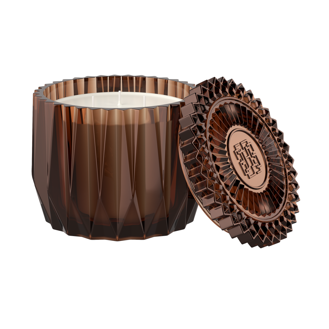 Creepy Cauldron 3-wick Faceted Glass Candle