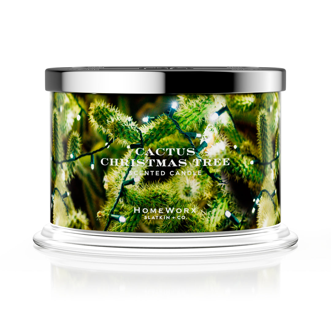 Cactus Christmas Tree 4-wick Candle
