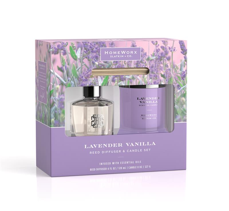 Lavender Vanilla Candle & Reed Diffuser Gift Set