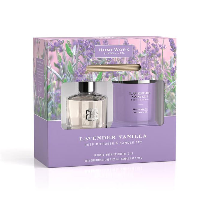 Lavender Vanilla Candle & Reed Diffuser Gift Set
