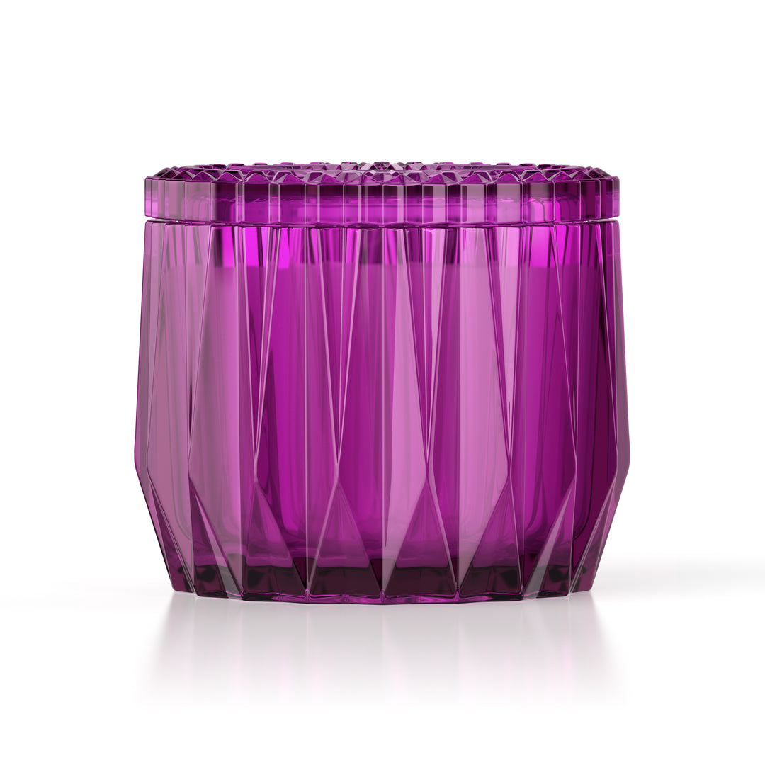 Possessed Plum 3-wick Faceted Glass Candle