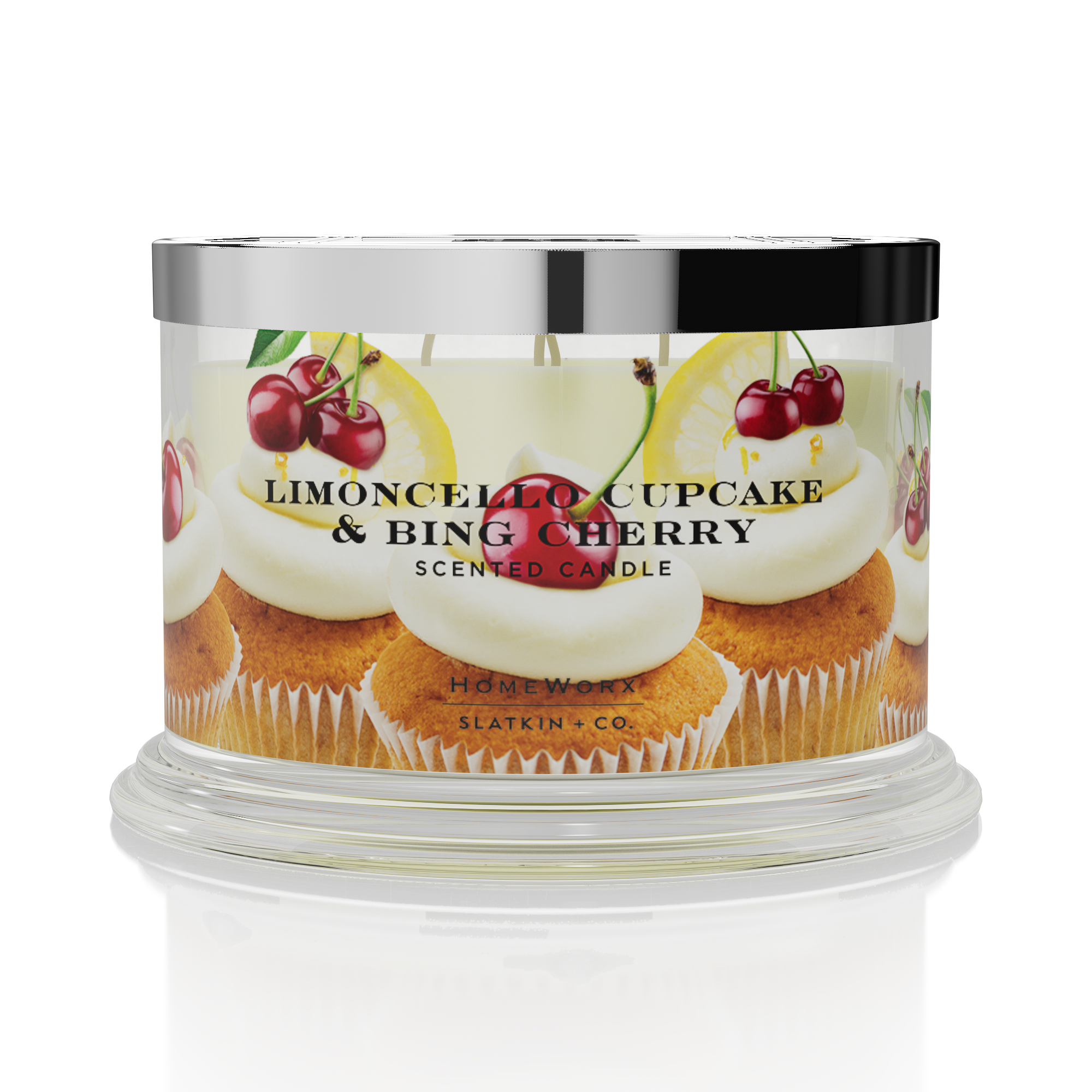 Limoncello Cupcake & Bing Cherry 4-wick Candle – Slatkin + Co. Limoncello Cupcake & Bing Cherry 4-wick Candle – Slatkin + Co.
