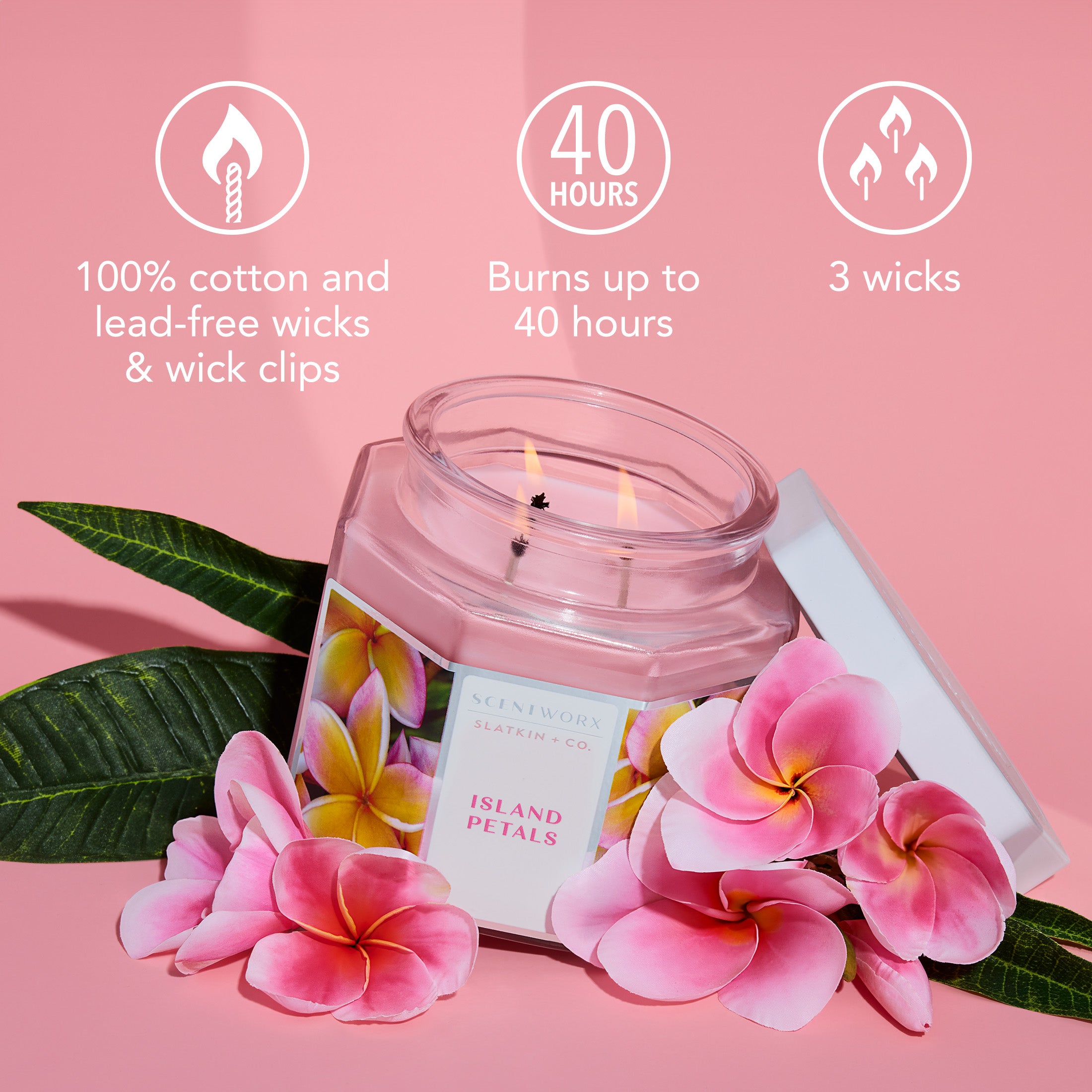 ScentWorx Island Petals 3-Wick Candle – Slatkin + Co.