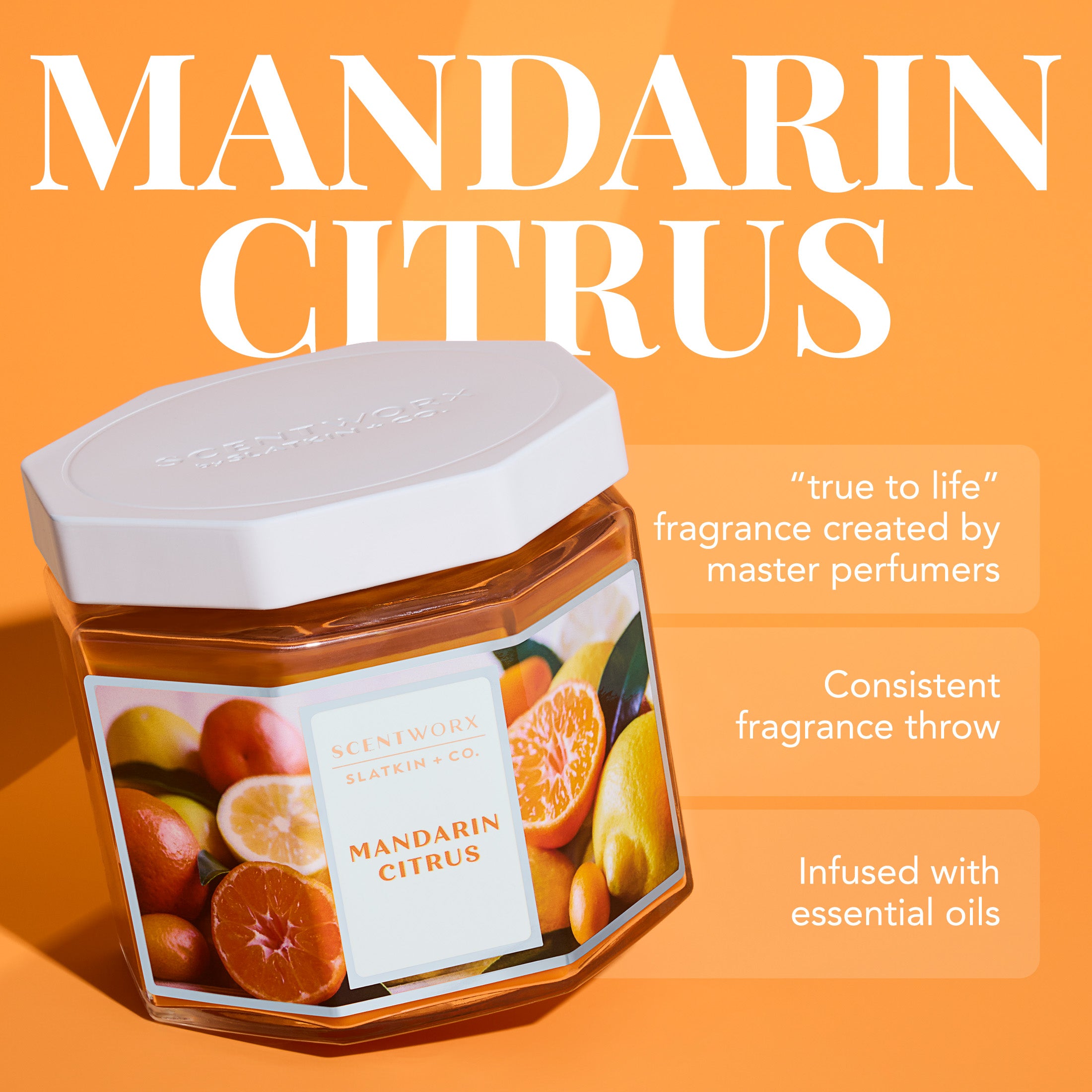 ScentWorx Mandarin Citrus 3-Wick Candle – Slatkin + Co.