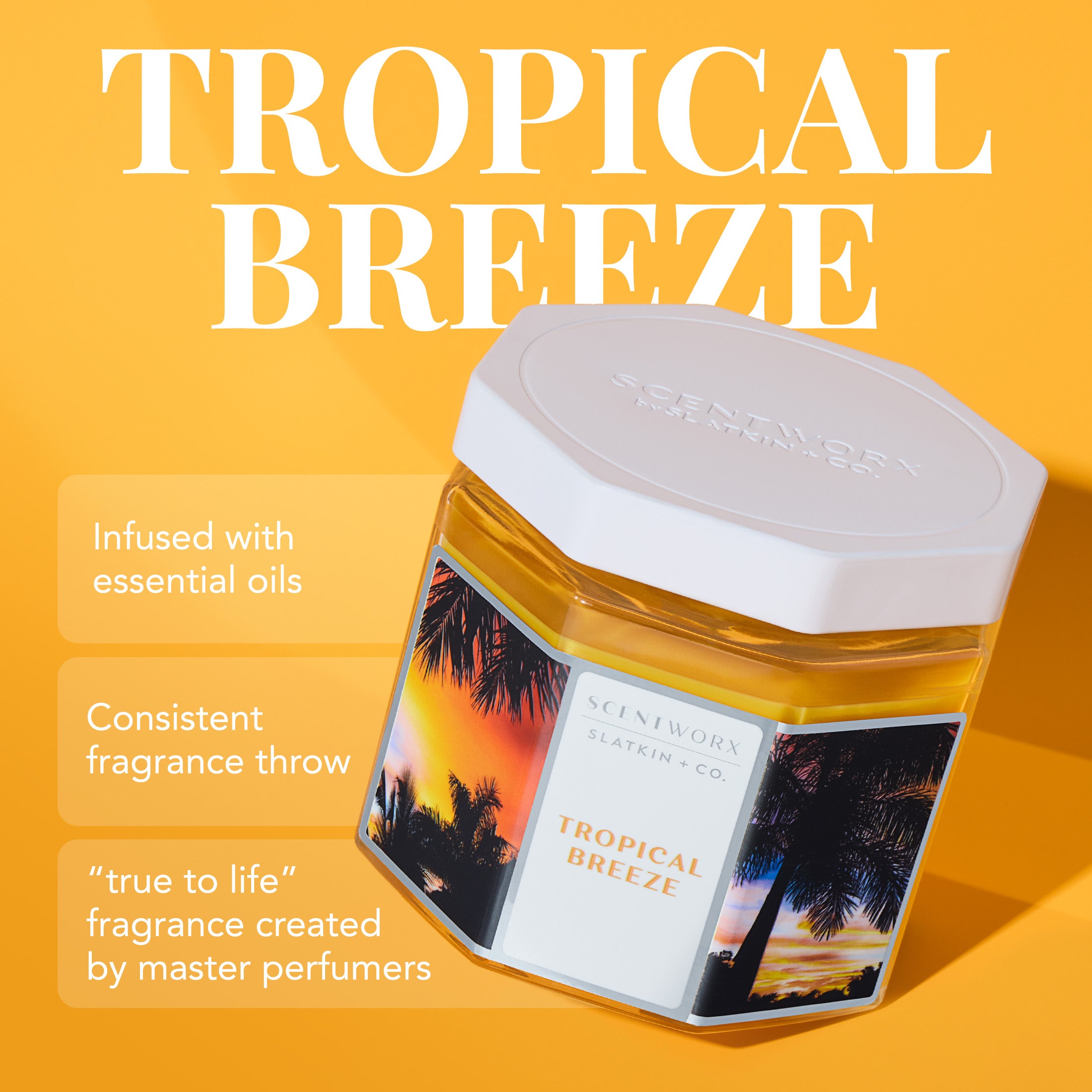 ScentWorx Tropical Breeze 3-Wick Candle – Slatkin + Co.