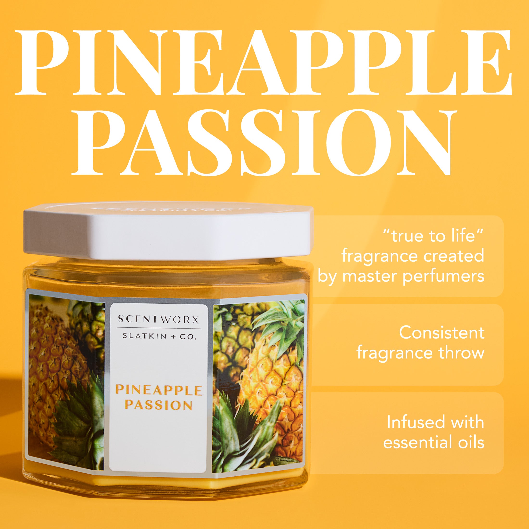 ScentWorx Pineapple Passion 3-Wick Candle – Slatkin + Co.