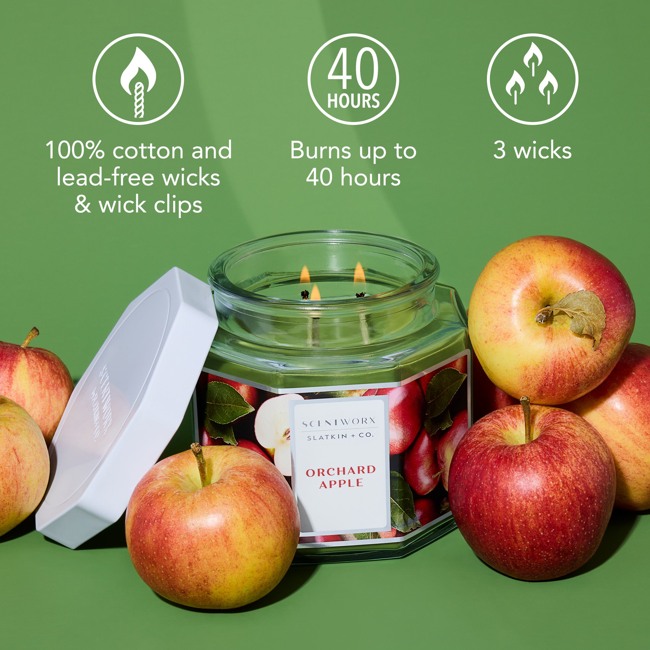 ScentWorx Orchard Apple 3-Wick Candle – Slatkin + Co.