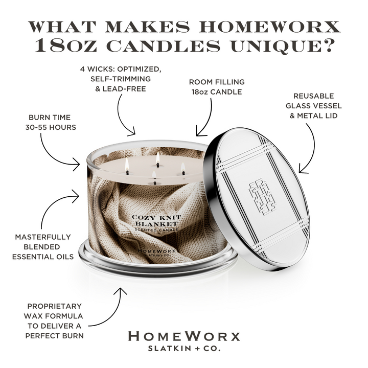 Cozy Knit Blanket 4-wick Candle