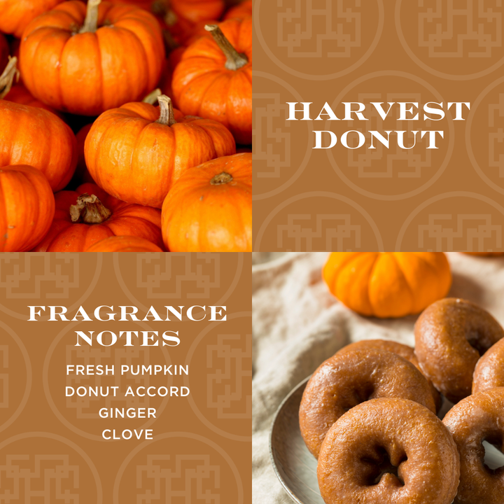 Harvest Donut 3-wick Hobnail Candle