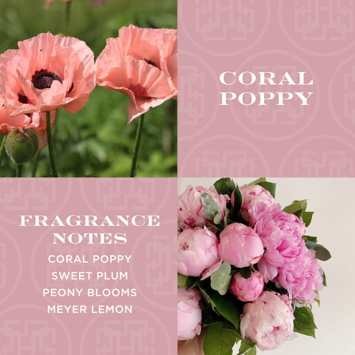 Coral Poppy Candle
