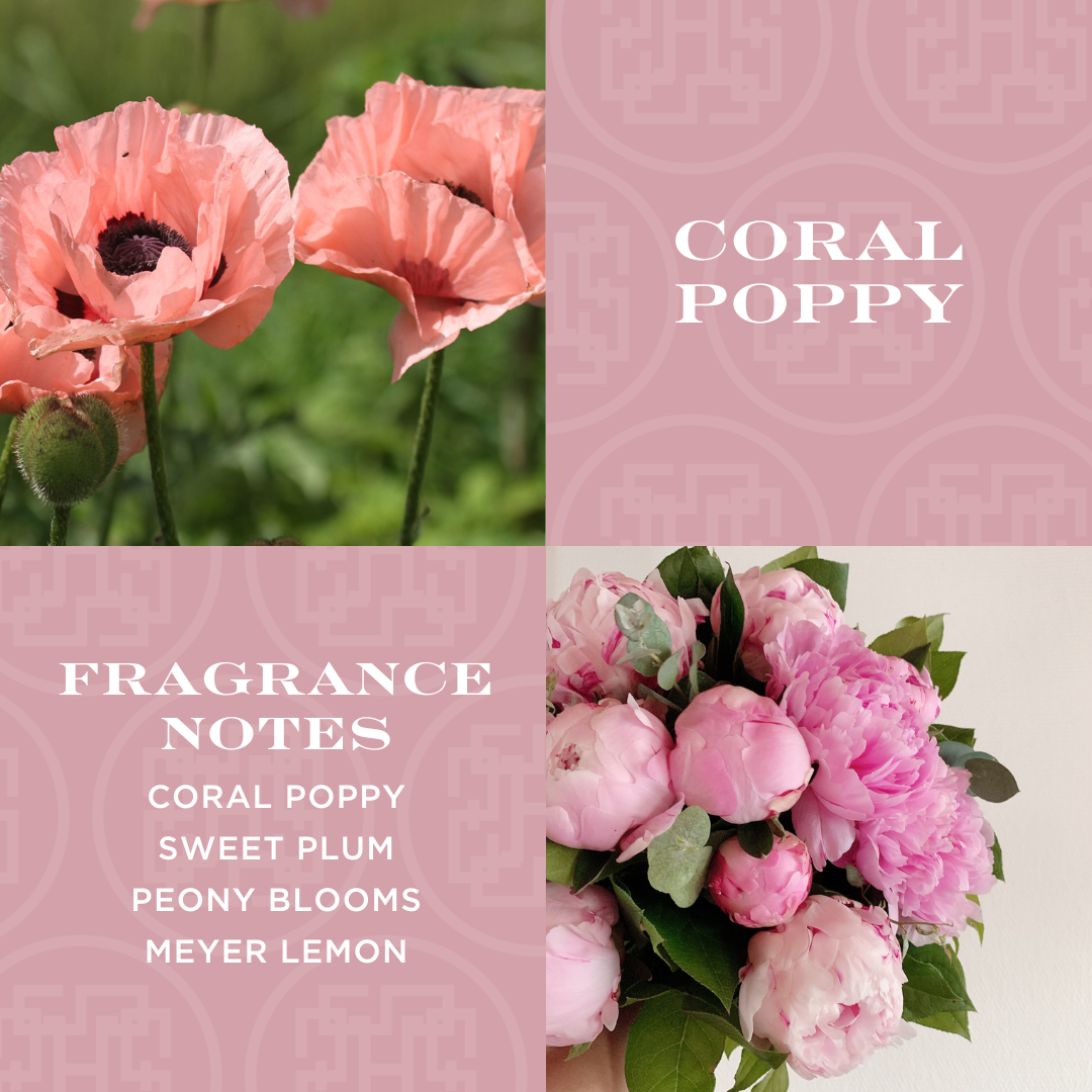 Coral Poppy Candle