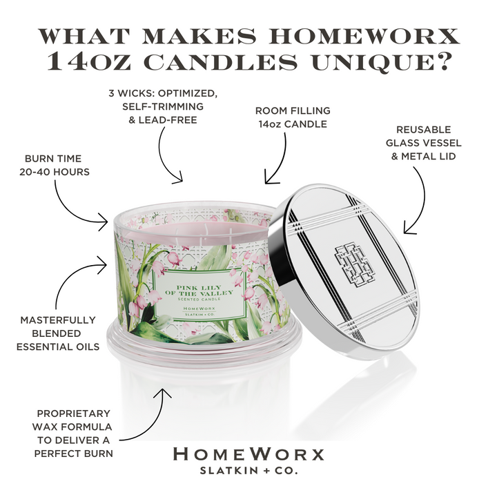 Pink Lily of the Valley Candle