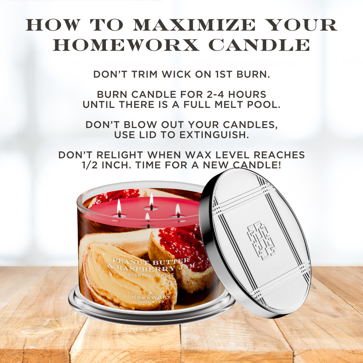 Peanut Butter & Raspberry Jam 4-wick Candle