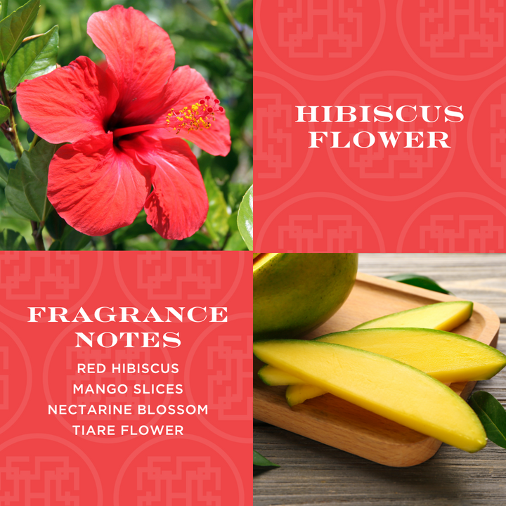 Hibiscus Flower Hobnail Candle