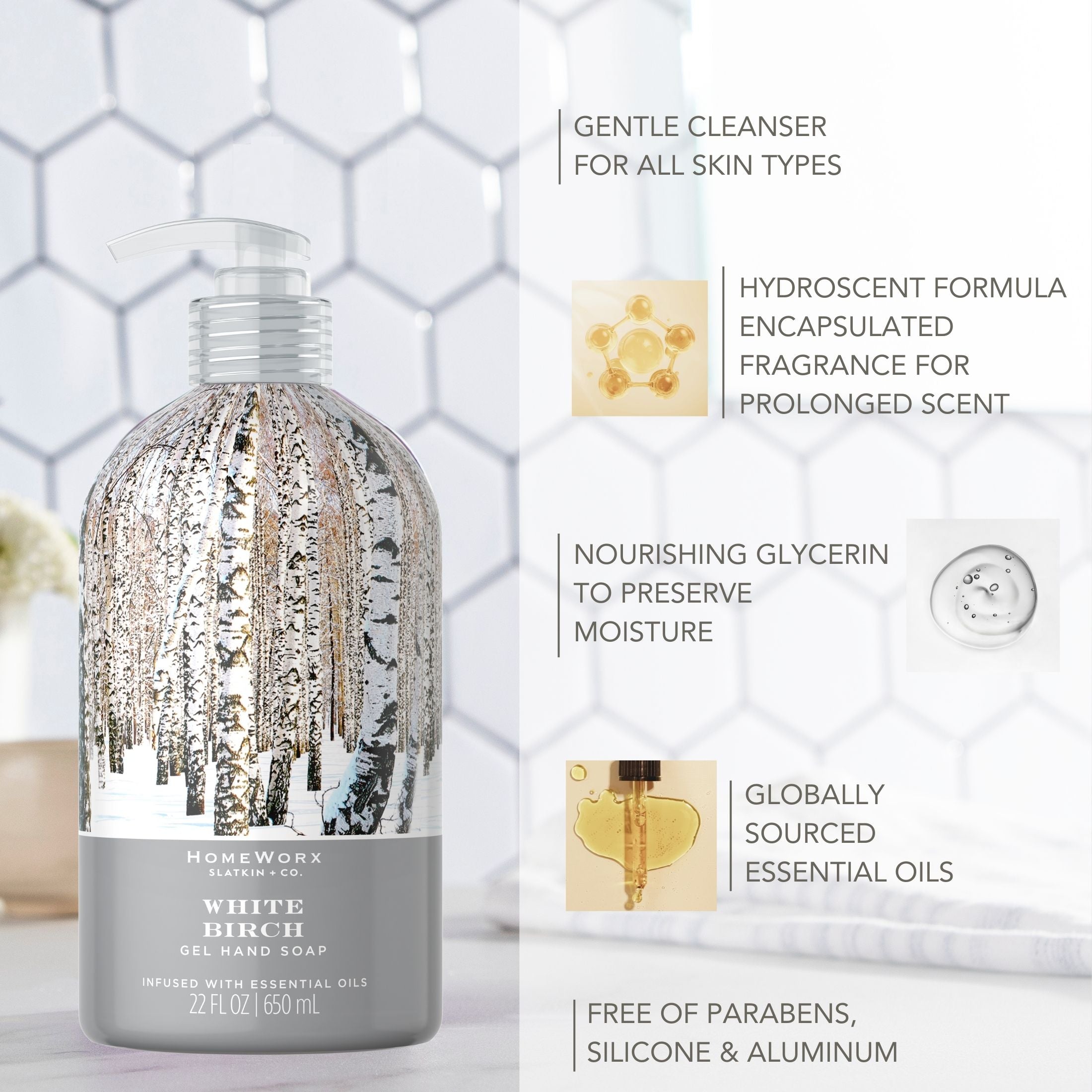 White Birch Gel Hand Soap – Slatkin + Co.