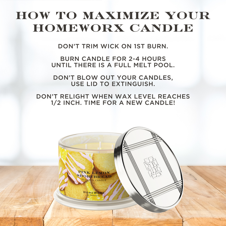 Pink Lemon Shortbread Candle