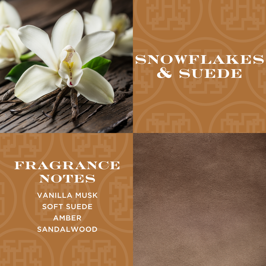 Snowflakes & Suede 4-wick Candle