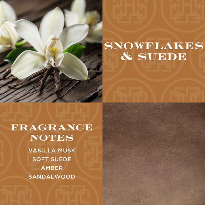 Snowflakes & Suede 4-wick Candle
