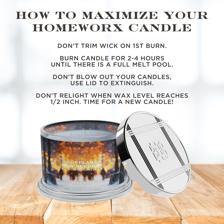 Snowflakes & Suede 4-wick Candle
