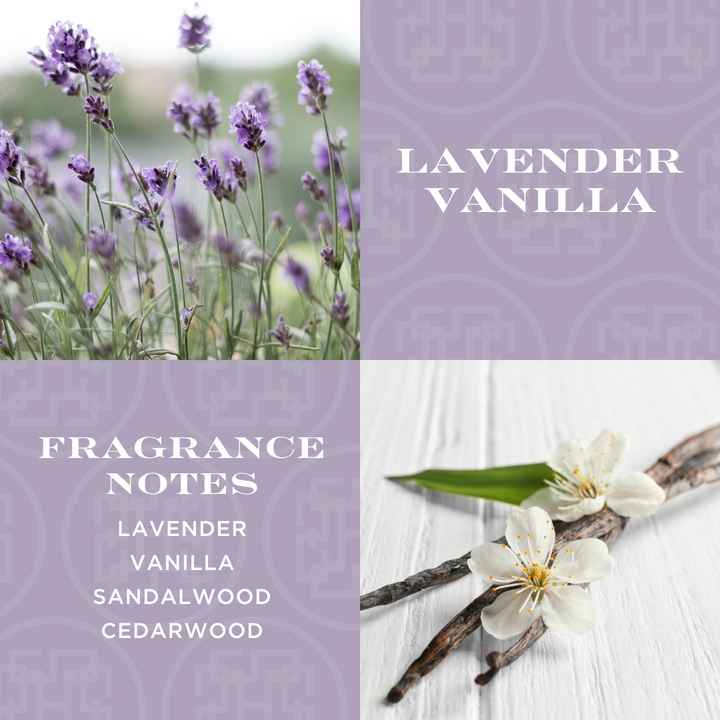Lavender Vanilla and White Lavender & Linen Set of 2 1-wick Candles