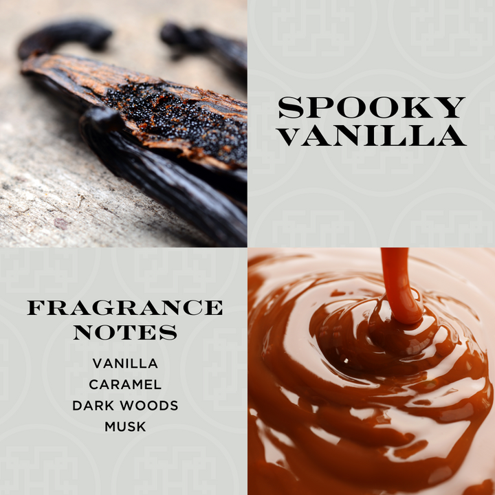 Spooky Vanilla 3-wick Faceted Glass Candle