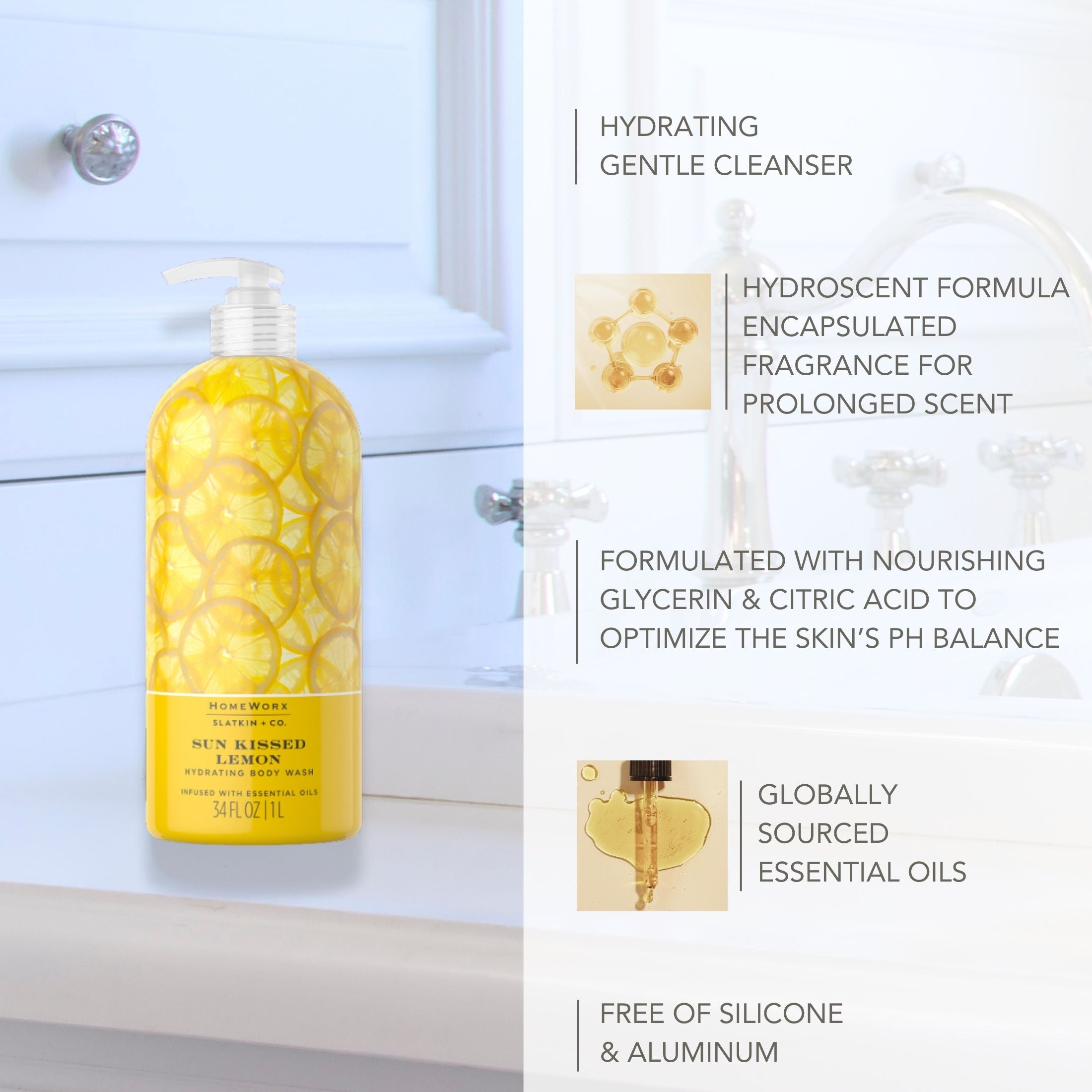 Sun Kissed Lemon Body Wash – Slatkin + Co.