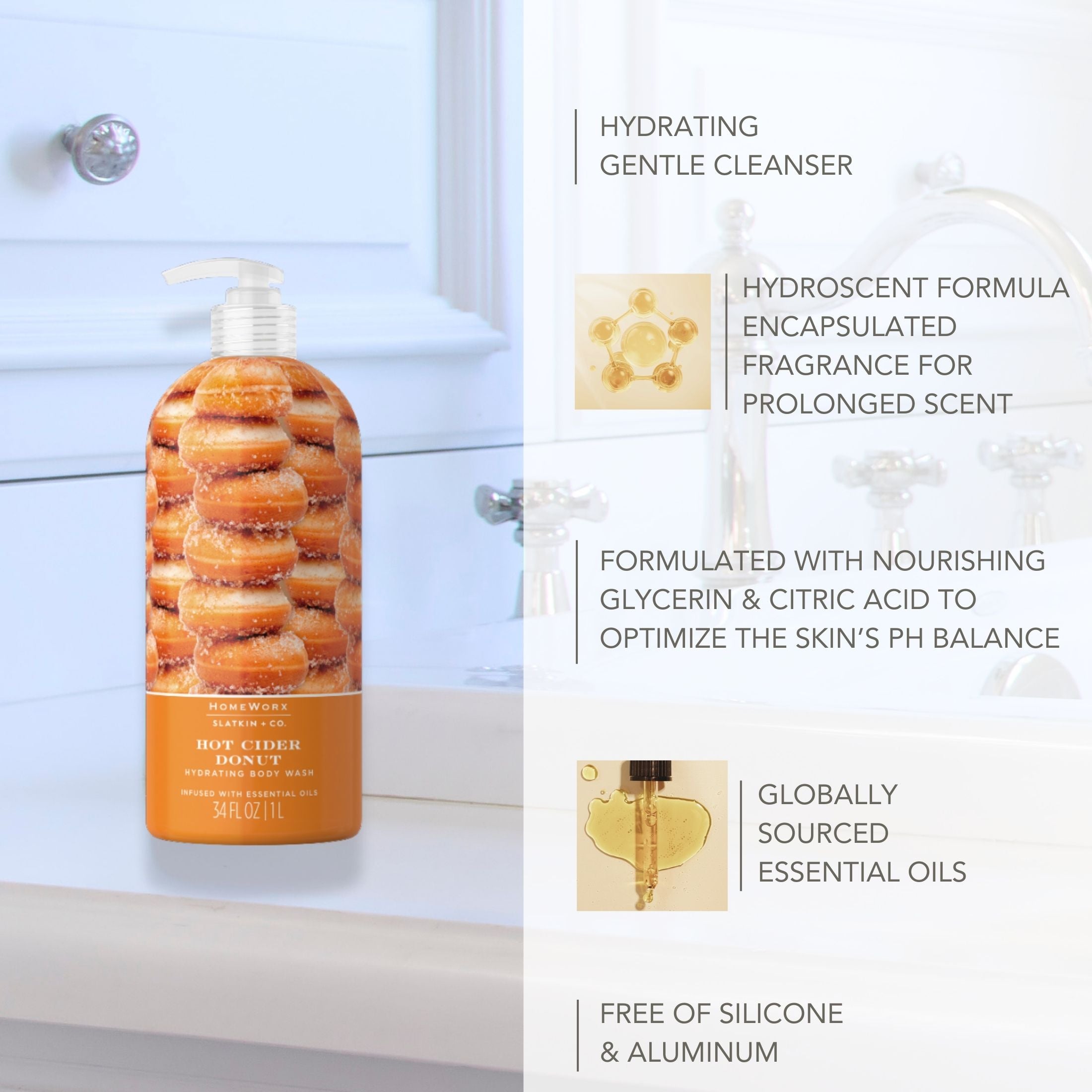 Hot Cider Donut Body Wash – Slatkin + Co.