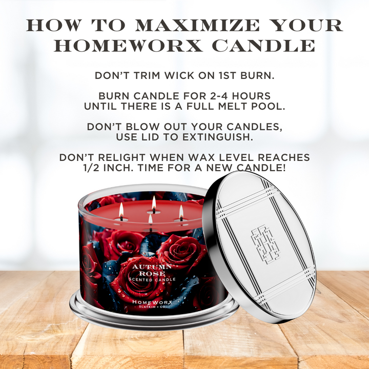 Autumn Rose 4-wick Candle