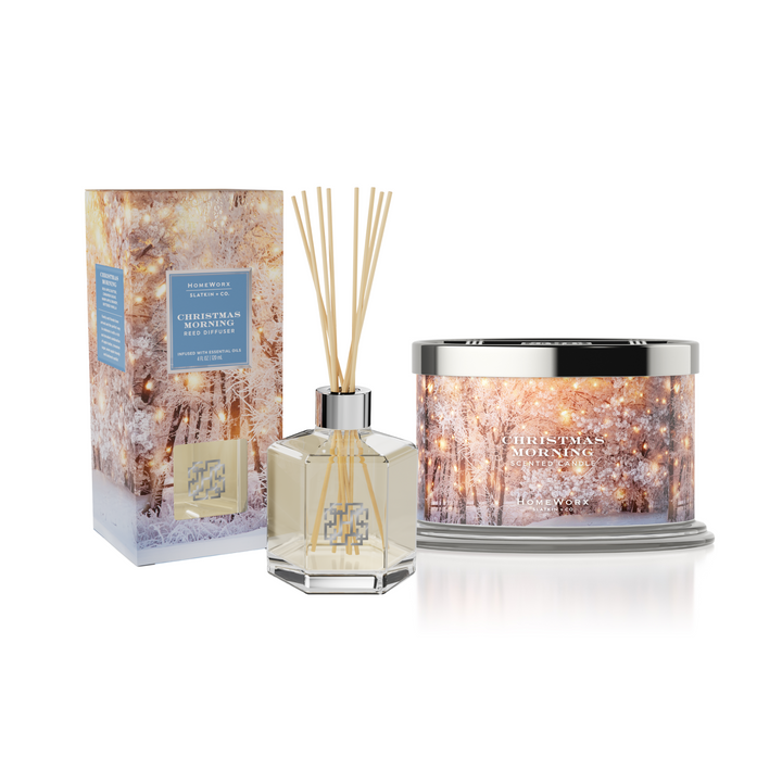 Christmas Morning 4-Wick Candle w/ Reed Stick Diffuser