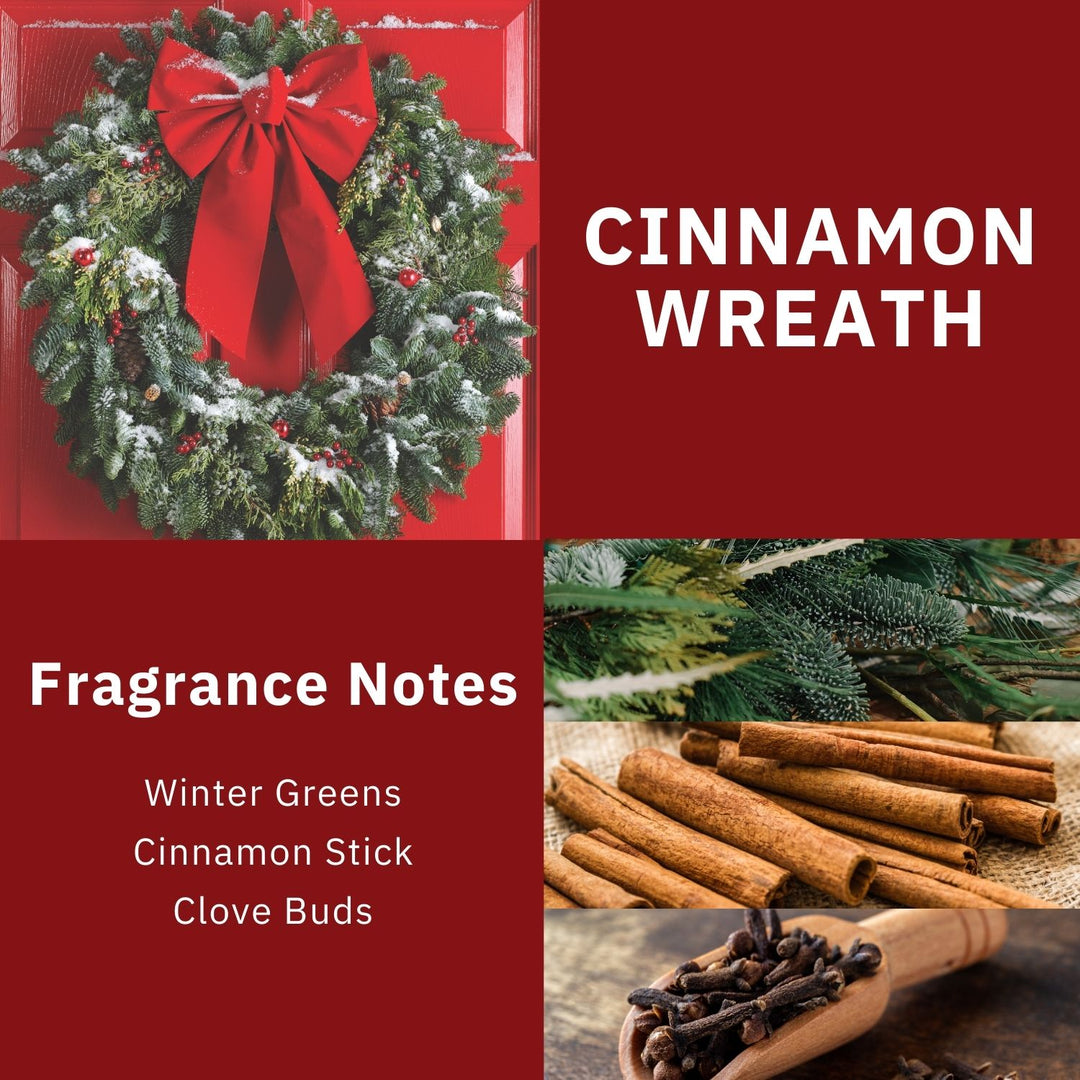 ScentWorx Cinnamon Wreath Set of Two 3-Wick Candles