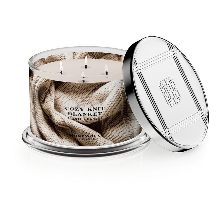 Cozy Knit Blanket Set of 2 4-wick Candles