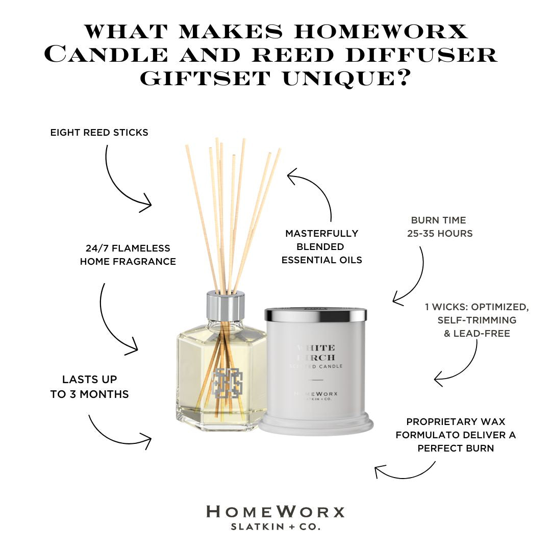 White Birch Candle & Reed Diffuser Gift Set