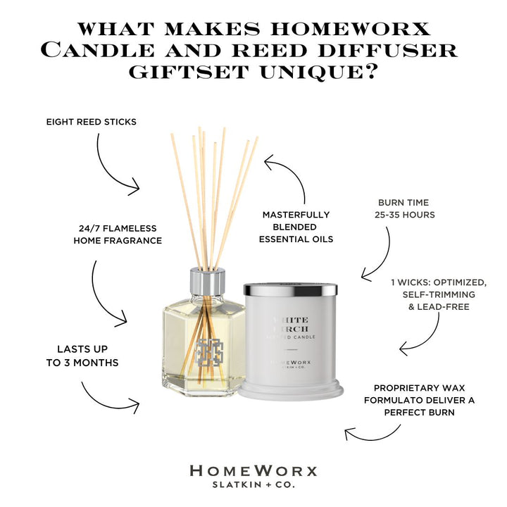 White Birch Candle & Reed Diffuser Gift Set