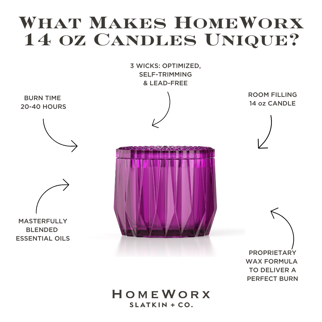 Possessed Plum 3-wick Faceted Glass Candle