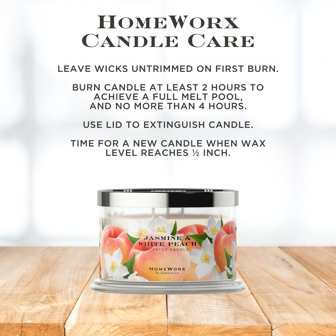 Jasmine & White Peach 3-wick Candle