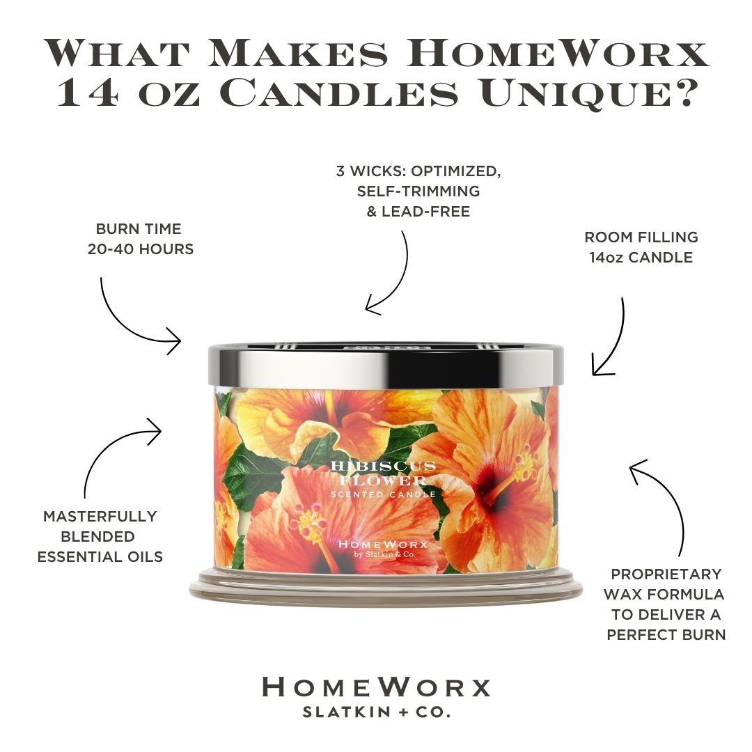 Hibiscus Flower 3-wick Candle