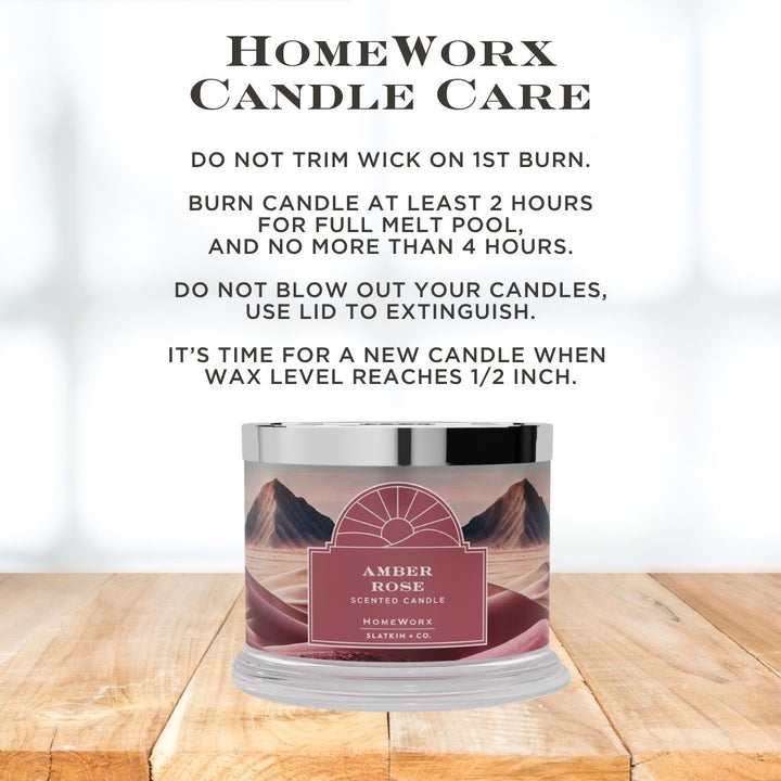 Amber Rose 4-wick Candle & Hand Soap Set