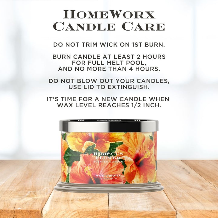 Hibiscus Flower 3-wick Candle