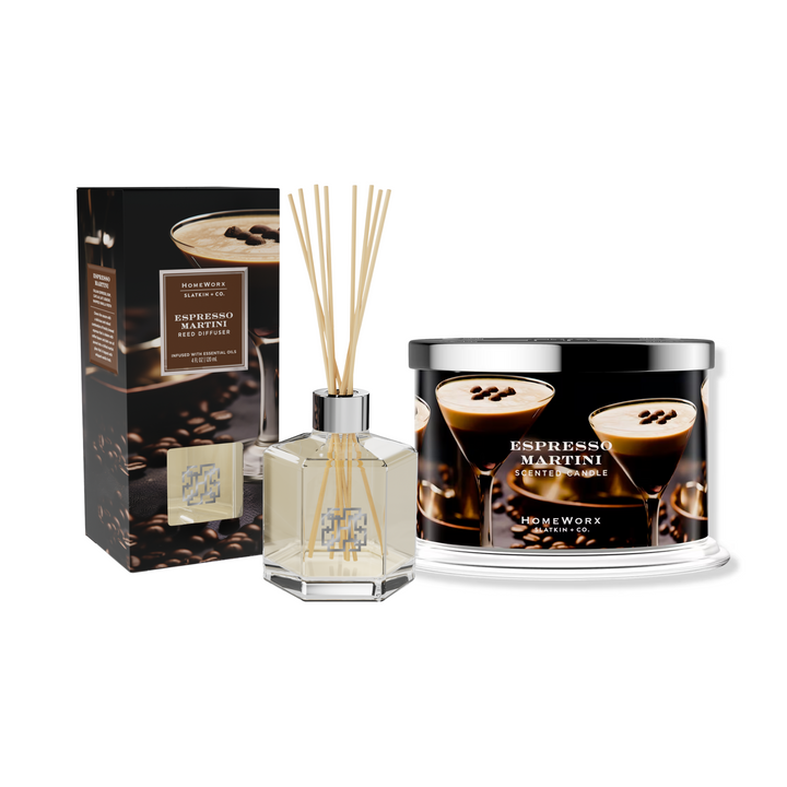 Espresso Martini 4-Wick Candle w/ Reed Stick Diffuser