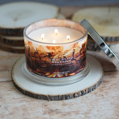 Crackling Fireside Candle