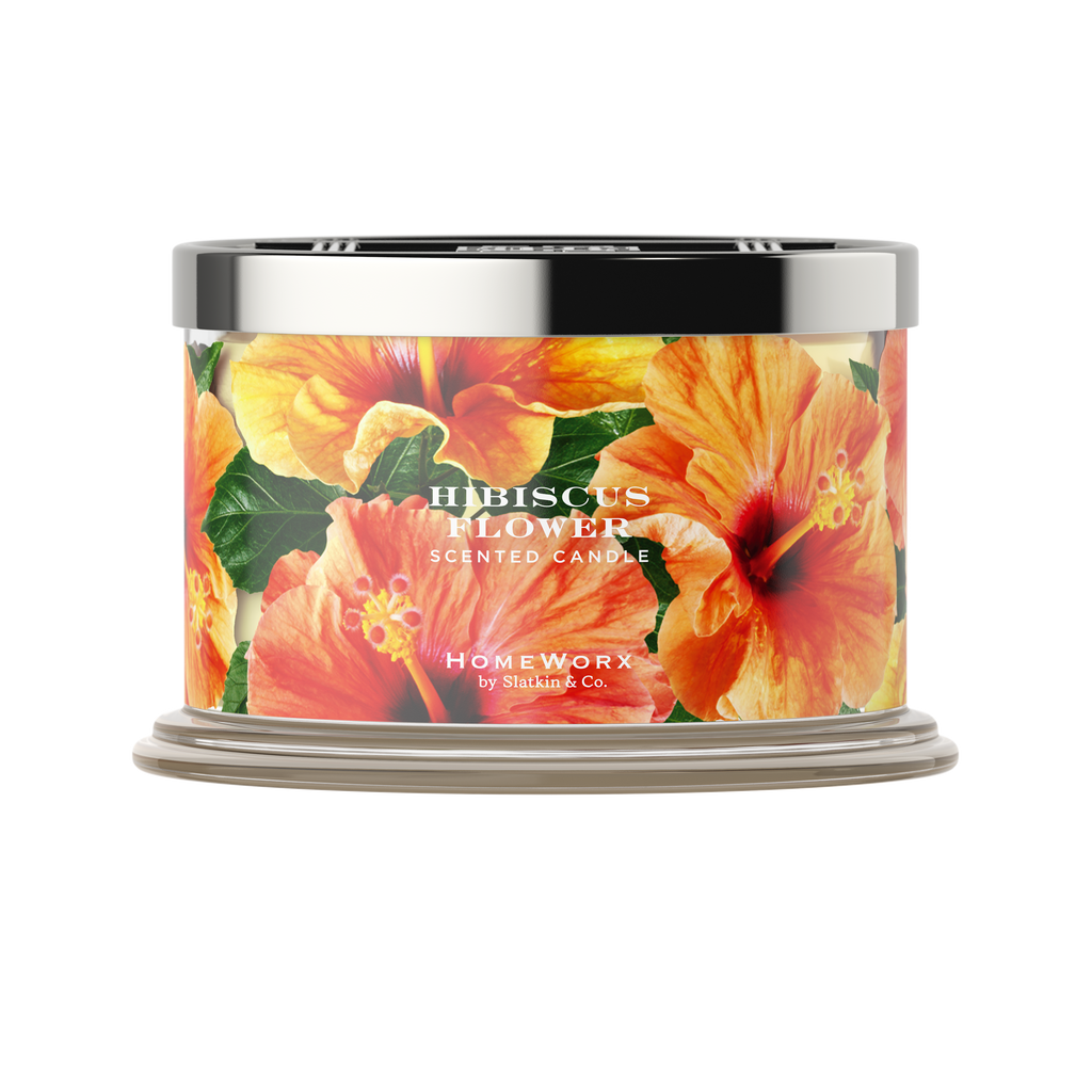 Hibiscus Flower 3-wick Candle – Slatkin + Co.