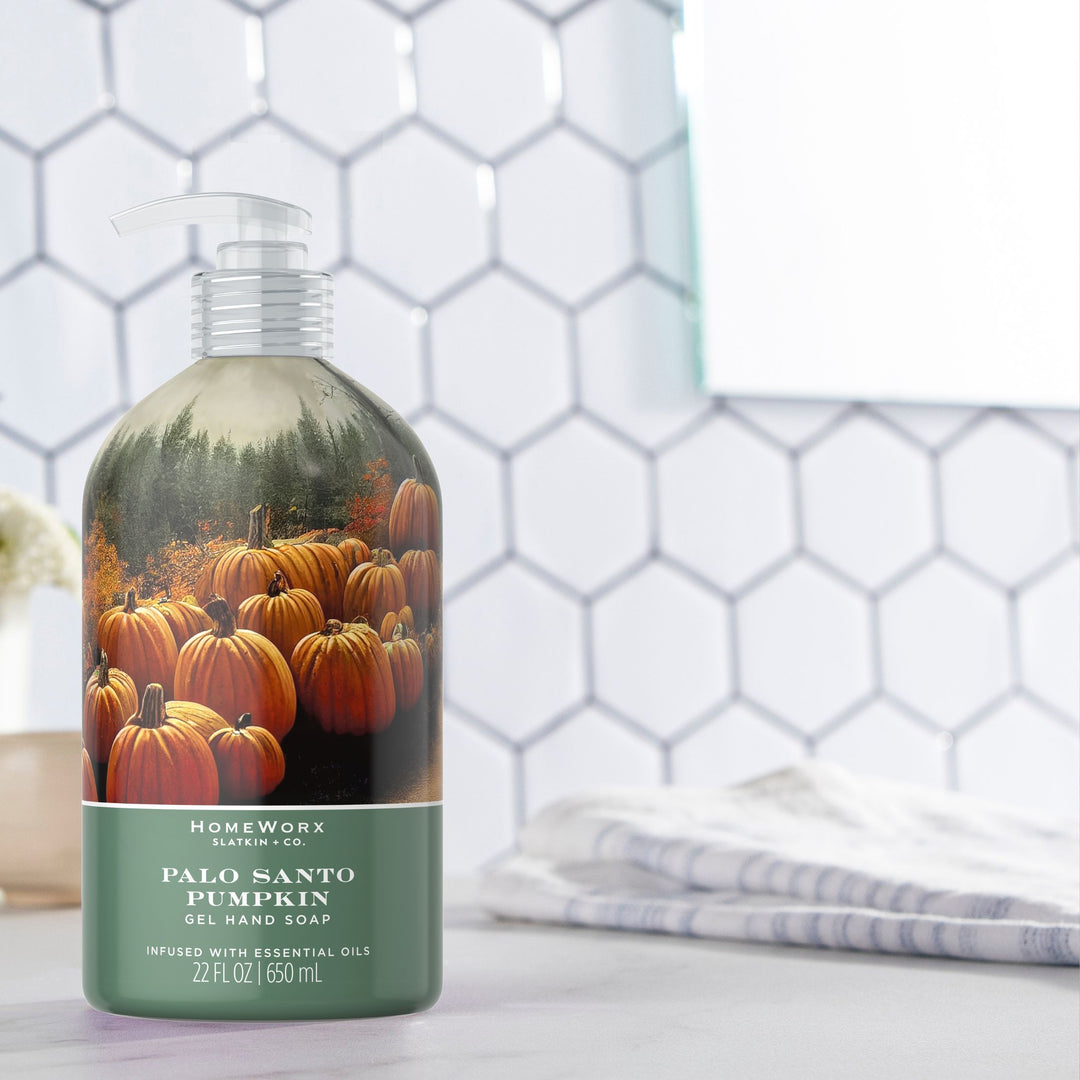 Set of 2 Palo Santo Pumpkin Gel Hand Soap