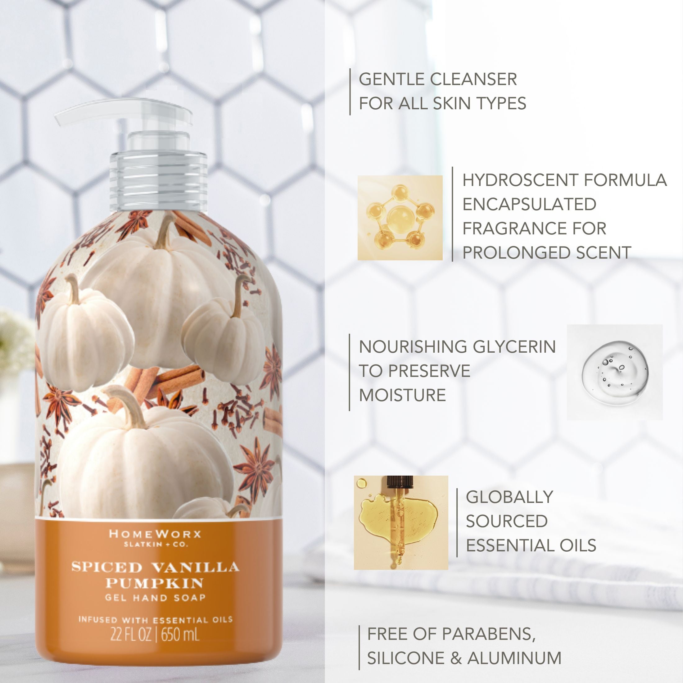 Spiced Vanilla Pumpkin Gel Hand Soap – Slatkin + Co.